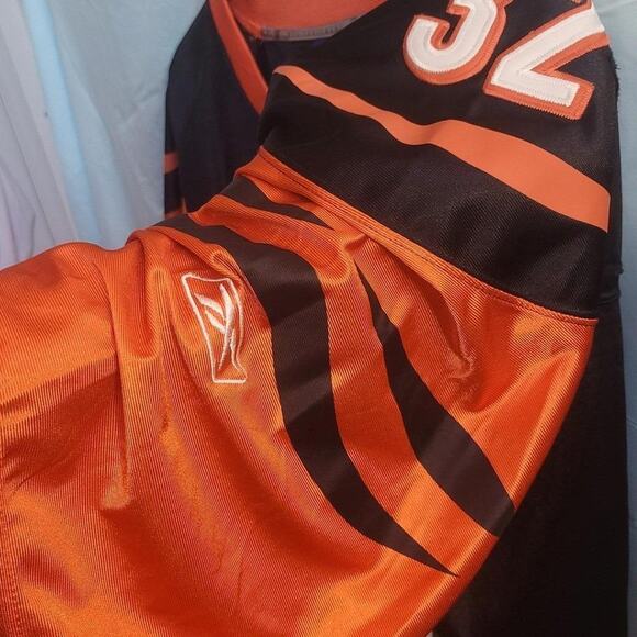 VTG Reebok Rudi Johnson Cincinnati Bengals Black and Orange Equipment Jersey - Picture 6 of 7